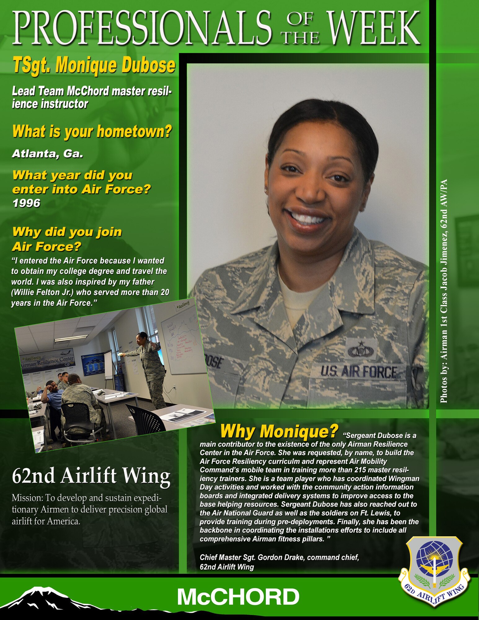 Tech. Sgt. Monique Dubose (U.S. Air Force graphic/Adamarie Lewis-Page)