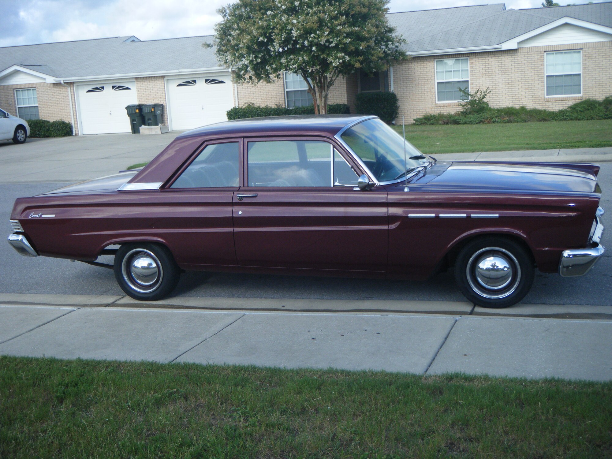 TYNDALL AIR FORCE BASE, Fla. -- Chief Master Sgt. Trevor Shattuck took this ’65 Mercury Comet from a clunker to a classic. He also fully restored a ’68 Cougar and intends to give both cars to his twin sons on their 16th birthday. (Courtesy photo)