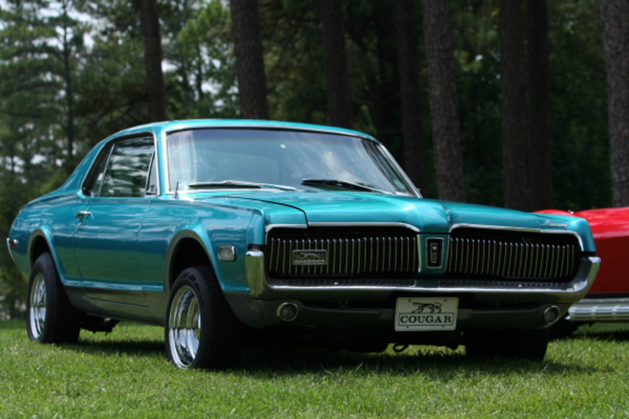 TYNDALL AIR FORCE BASE, Fla. -- This ’68 Mercury Cougar was completely restored by Chief Master Sgt. Trevor Shattuck. He has presented it at car shows where it has won several first place trophies over the years. Shattuck intends to present the Cougar, along with a fully restored ’65 Mercury Comet, to his twin sons when they turn 16. (Courtesy photo)