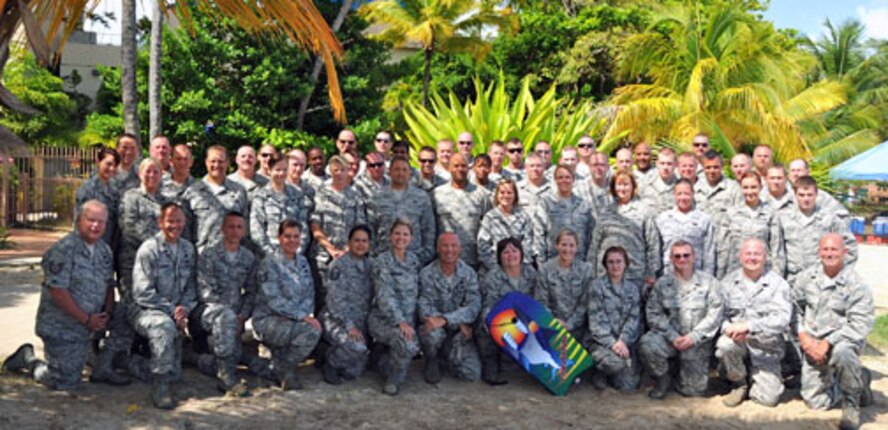 Members of the 442nd Logistics Readiness Squadron completed their annual tour training in Puerto Rico recently. The 442nd LRS is part of the 442nd Fighter Wing, an A-10 Thunderbolt II Air Force Reserve unit at Whiteman Air Force Base, Mo. (U.S. Air Force photo by Tech. Sgt. Tom Talbert/released)