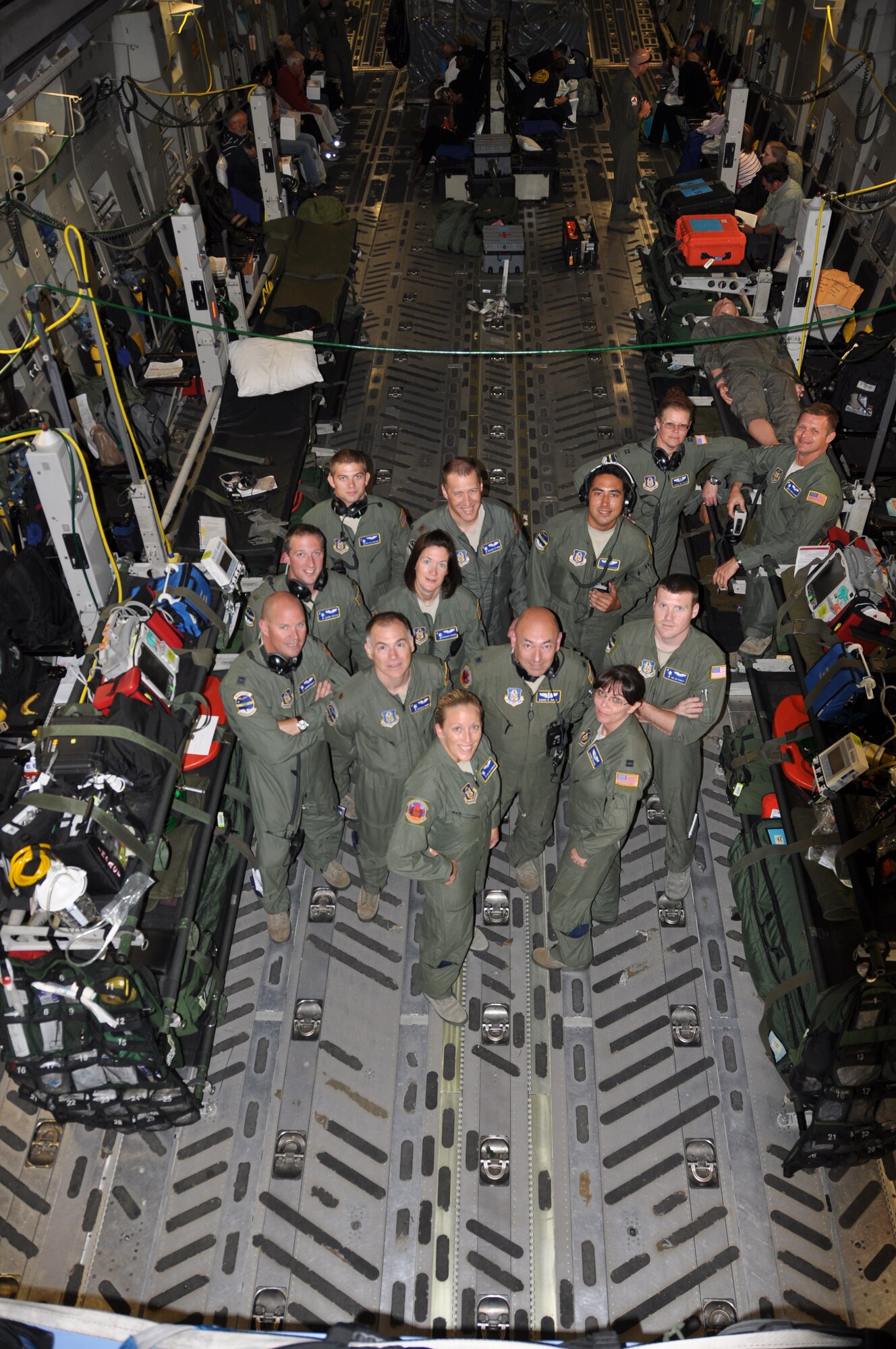 Members of the 315th Aeromedical Evacuation Squadron and 86th AES recently participated in a three-day training mission in which real world troops and cargo were transported from Joint Base Charleston, S.C. to Elmendorf Air Force Base, AK.  Missions like this highlight the Air Force Reserve's commitment to getting the most value possible out of each and every flight. (U.S. Air Force photo by 1st. Lt. Jeff Kelly)