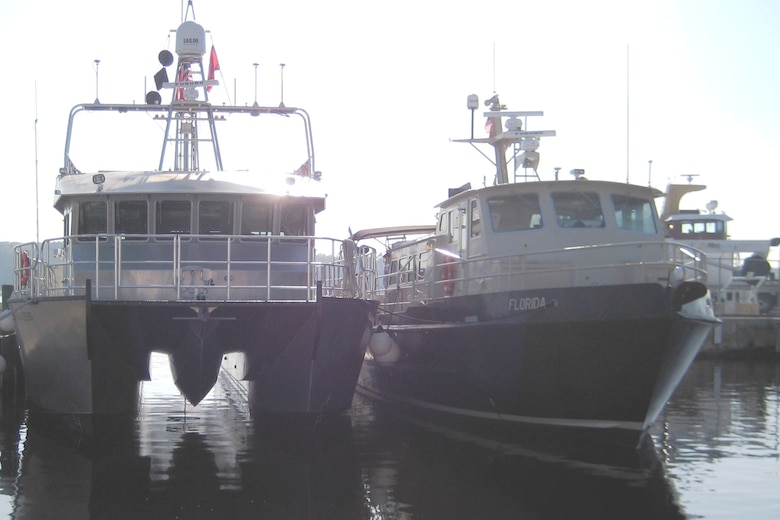 Jacksonville District welcomed the Florida II (left) and bid a fond farewell to the Florida, which served the district for almost 40 years. 