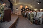 U.S. Air Force Airman and Columbian students from the Inter-American Air Forces Academy held and Independence Day celebration July 18 to commemorate the day Colombia gained independence from Spain. (U.S. Air Force photo by Joshua Rodriguez) (released)