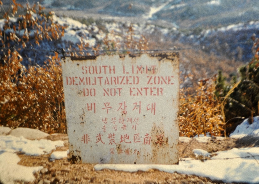 The Korean demilitarized zone (DMZ), served as the 2-mile-wide border separating the Korean peninsula after the signing of the Korean Armistice agreement in 1953. Retired U.S. Army Maj. E. Vernon Smith Jr. used photography as a way to preserve memories of his experience during his rotation there from 1956-58. (Courtesy photo/Released) 