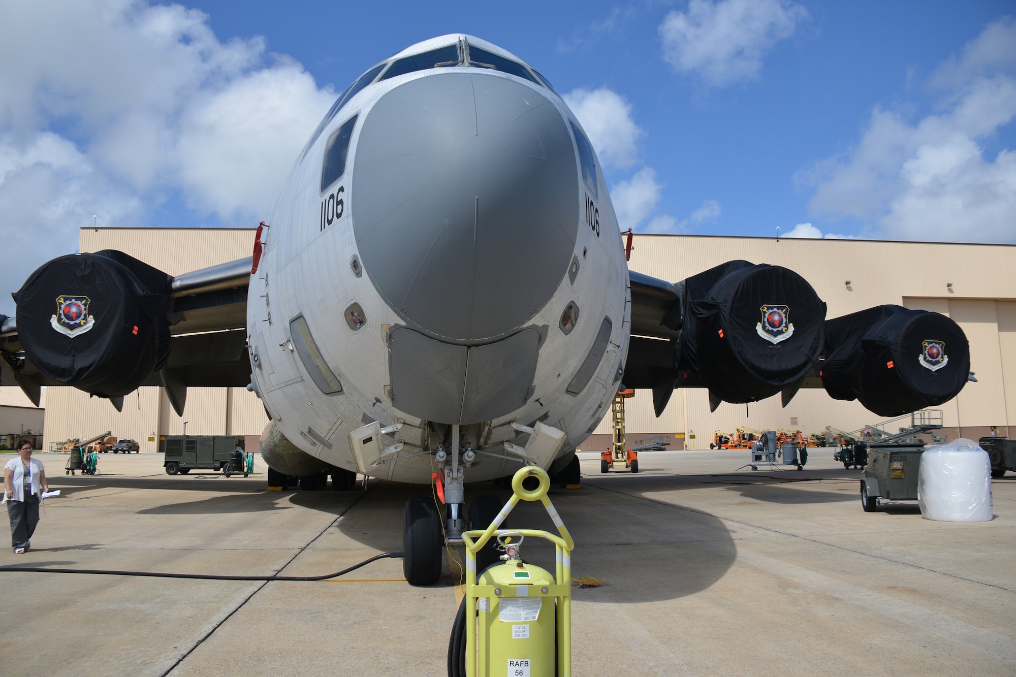 A new process known as plastic media blasting has been validated at Robins. The process is unique to the Warner Robins Air Logistics Complex. (U.S. Air Force photo by Ed Aspera)