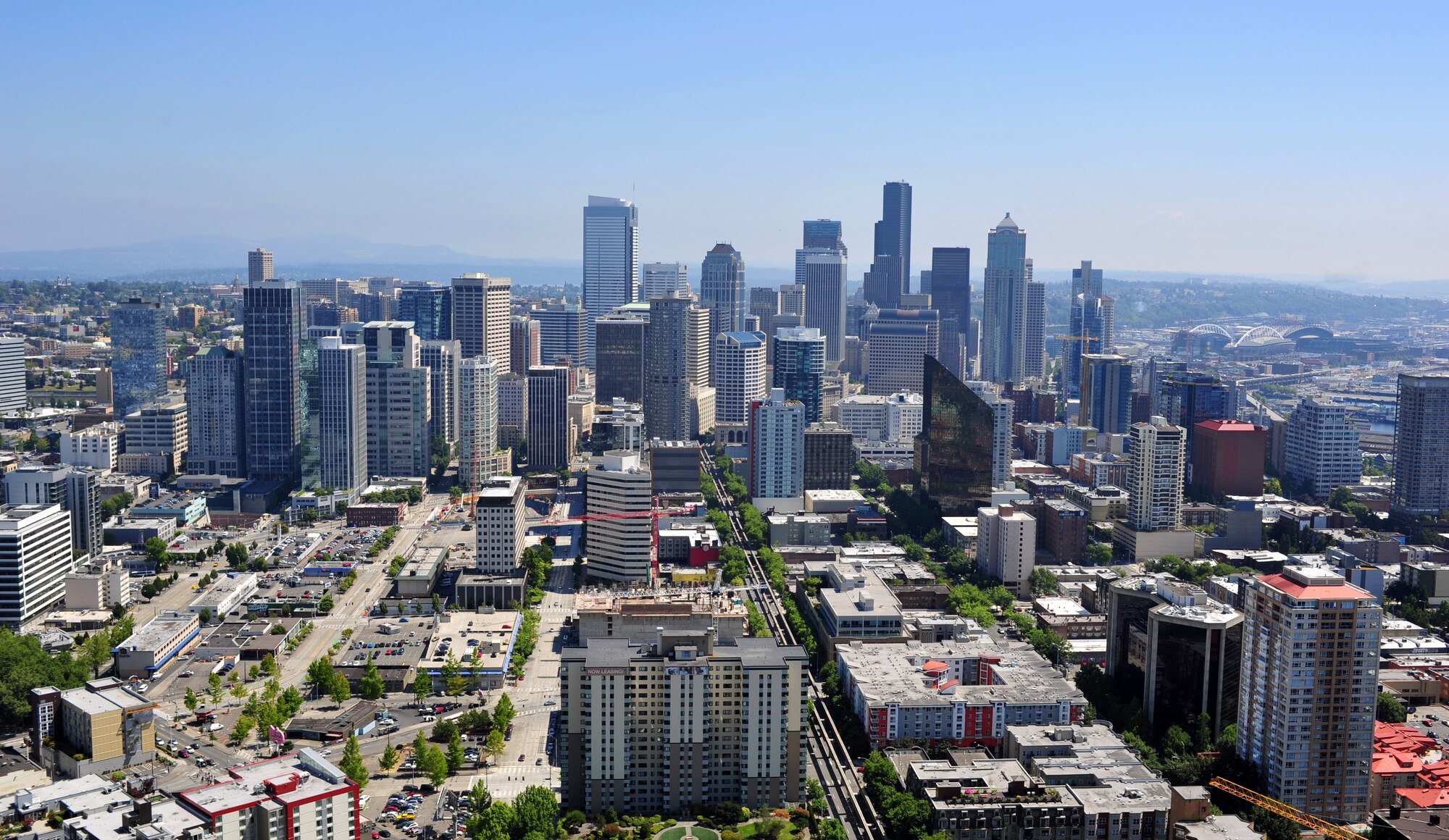 A view of Seattle from the Space Needle, July 20, 2013. Fairchild Information Tickets and Travel offers day trips to Seattle starting in July. (U.S. Air Force photo by Senior Airman Taylor Curry/Released)