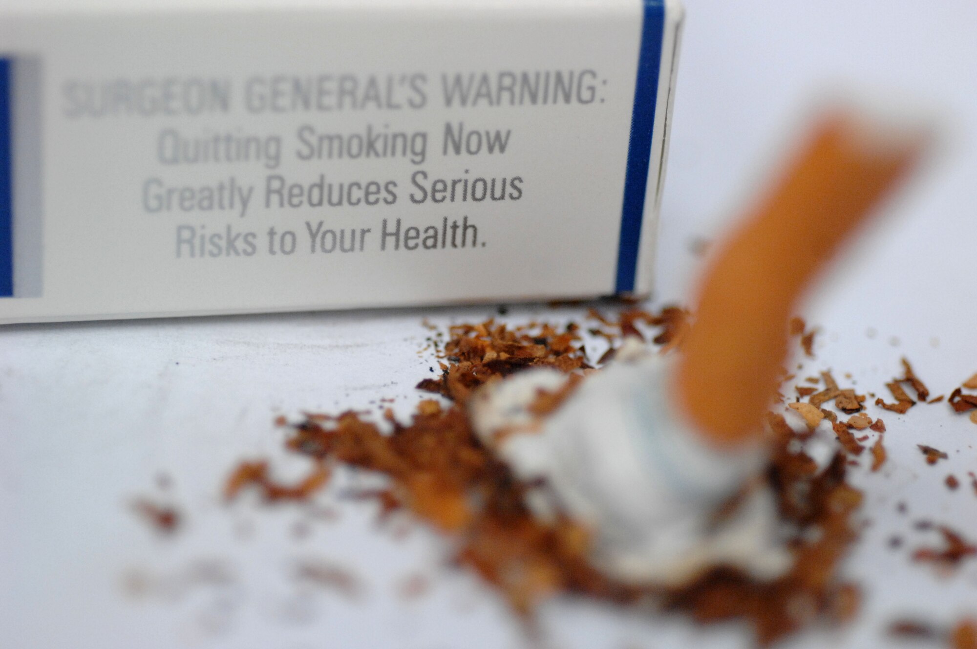 According to the Health and Wellness Center’s Tobacco Cessation Class, the average smoker will attempt to quit five to seven times before achieving success. The Center for Disease Control states adverse health effects from cigarette smoking account for more than 440,000 deaths, or nearly one of every five deaths, each year in the United States. (U.S. Air Force photo illustration/Airman 1st Class Brittany Perry)