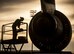 Tech. Sgt. Laura Moseley performs an engine check on a C-5 Galaxy July 22, 2103, after landing at Joint Base Charleston, S.C. The C-5 crew loaded cargo to assist with Operation Enduring Freedom. The C-5 is one of the largest aircraft in the world and the largest airlifter in the Air Force inventory. Moseley is a C-5 crew chief assigned to West Virginia Air National Guard’s 167th Maintenance Squadron. (U.S. Air Force photo/Senior Airman Dennis Sloan)