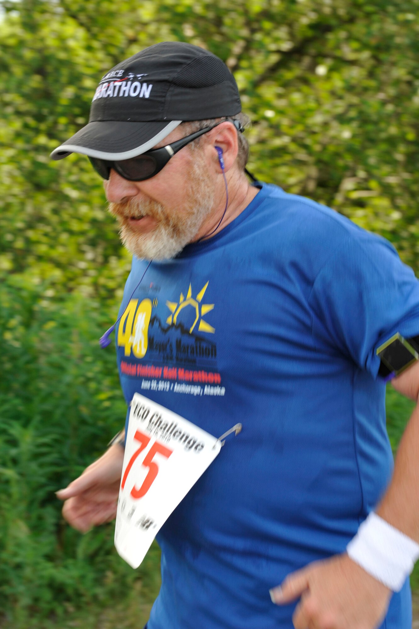 JOINT BASE ELMENDORF-RICHARDSON, Alaska-- Bill Kane, a 59 year-old military retiree, participated in the Eco Challenge event at Hillberg Ski Area on Joint Base Elmendorf-Richardson July 19. Kane works as a park ranger at Kenai Fjords National Park in Seward, Alaska, and has participated in the event every year since 2009 as a way to stay fit and healthy. (U.S. Air Force photo/Airman 1st Class Tammie Ramsouer)