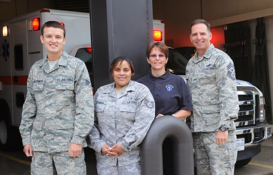 The 5th Medical Group Ambulance Services section consists of nine professional Airmen, both civilians and active duty, who maintain 24/7 operations to ensure immediate medical response times. The Ambulance Service section provides support to the Department of Defense's largest personnel reliability program population with more than 12,700 beneficiaries. Additionally, medics perform duties which include patient emergency room report monitoring, telephone consultations, and PRP notifications. After clinic hours, medics perform random checks throughout the facility to ensure the building and vehicles are safe and secure. Team Minot Airmen can rest easily knowing Ambulance Services are on the scene when called, 7 days a week, 24 hours a day, no matter where your emergency occurs. The 5th MDG beneficiaries are delivered compassionate, seamless health care. 