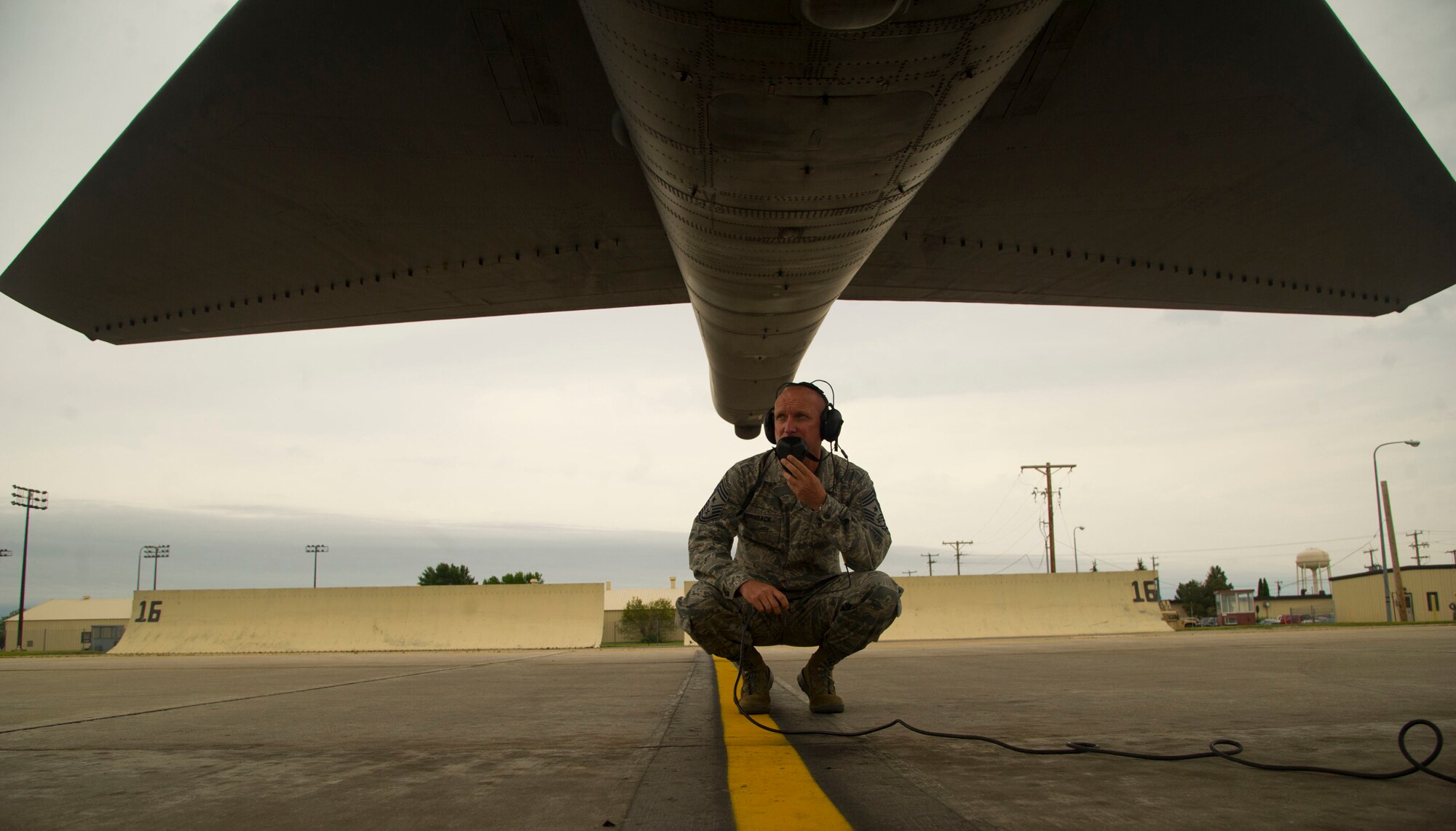 Command Chief Master Sgt. Brian Hornback, Air Force Global Strike Command, visited Minot Air Force Base, N.D., here July 16-19. During his visit, he performed a B-52H Stratofortress launch, received a tour of a missile alert facility, met with Airmen from the 219th Security Forces Squadron and received a tour of Camp Grafton, N.D. As the AFGSC Command Chief, Hornback is responsible for advising the commander on all matters influencing the professional development, training, combat readiness, utilization, morale and mission effectiveness of assigned enlisted personnel. (U.S. Air force photo/Senior Airman Brittany Y. Auld)