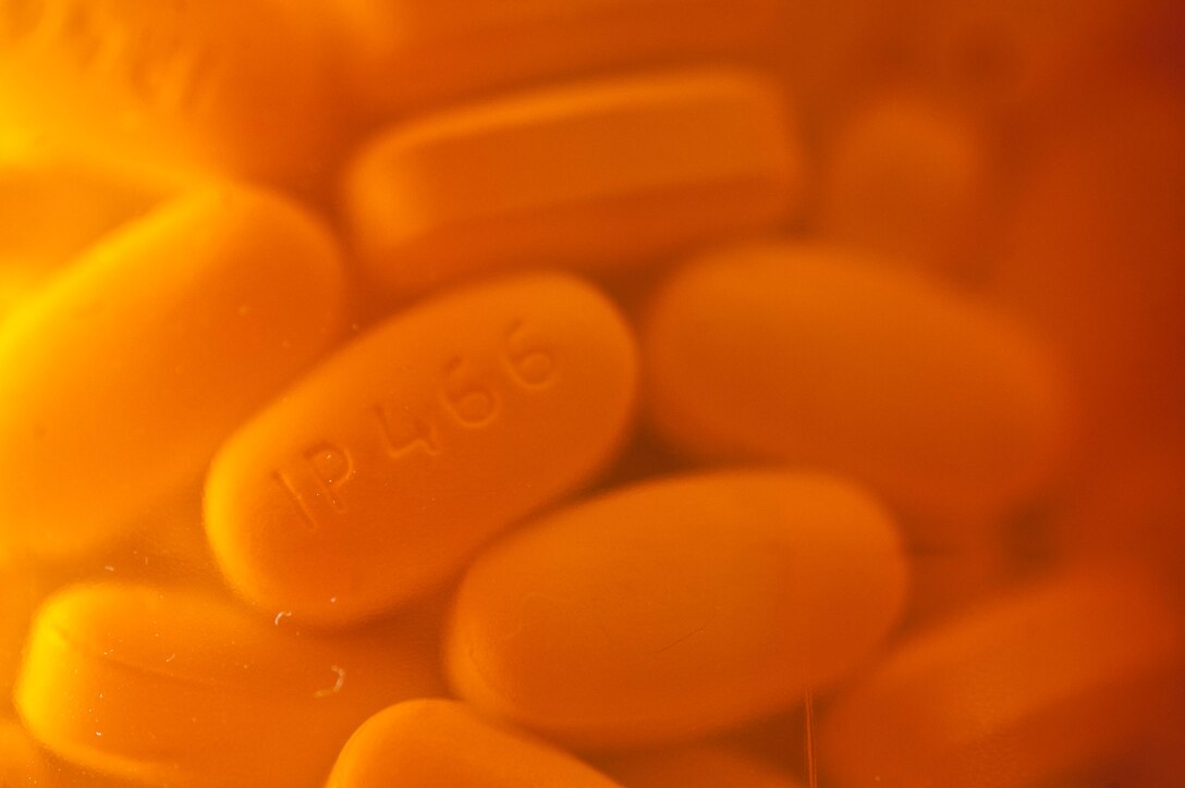 Processed medications await pick up at the pharmacy on Ellsworth Air Force Base, S.D., July 23, 2013. Pharmacists in the 28th Medical Support Squadron carefully screen all medications to ensure quality controlled products are correctly supplied to their patients. (U.S. Air Force photo by Airman 1st Class Zachary Hada/Released)