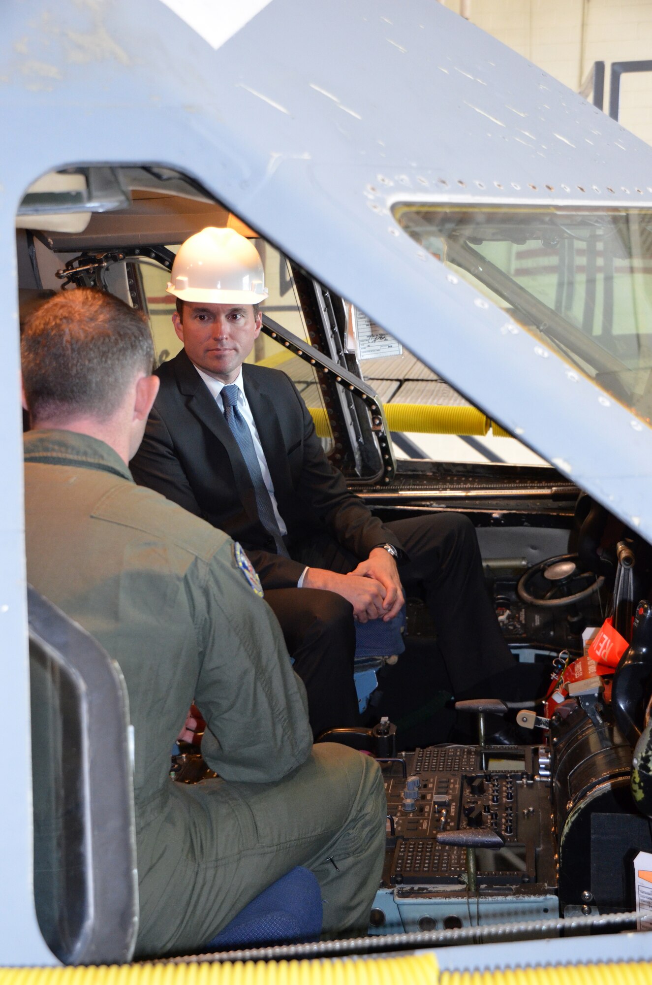 Acting Secretary of the Air Force, Eric Fanning, visits Westover Air Reserve Base, Mass., July 25. During his tour of the nation's largest Air Force Reserve base, Fanning saw its joint-service mission, "flew" a C-5 simulator, toured the base's control tower, and spoke to more than 450 troops about Air Force issues. (U.S. Air Force photo/SrA. Kelly Galloway)