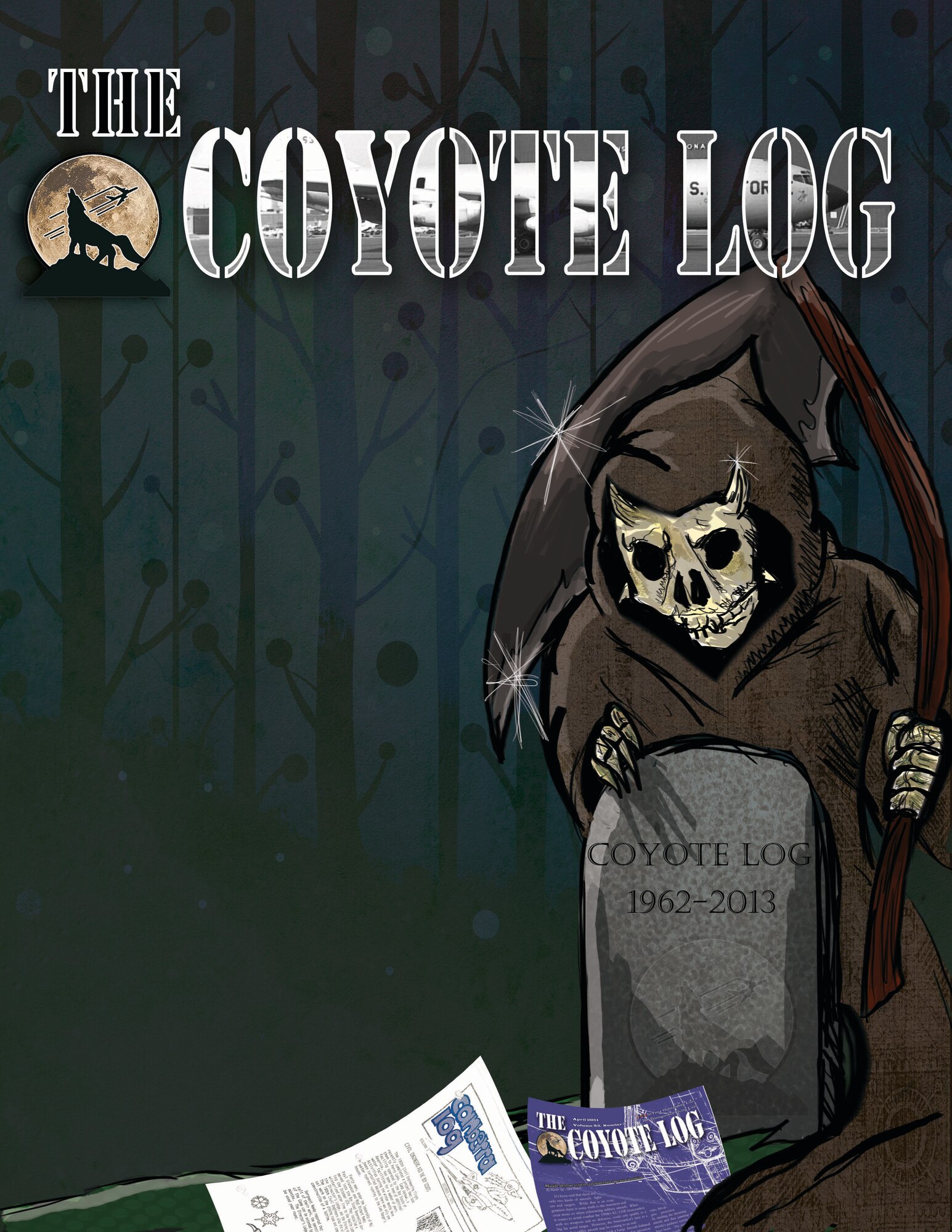 Since 1962 the Coyote Log has been a monthly publication of the 190th Public Affairs office - that comes to an end in September 2013. Begining fiscal year 2014 the Coyote Log will be an all digital publication. (graphics by Tech. Sgt. Jake Meyer, 190th Public Affairs)