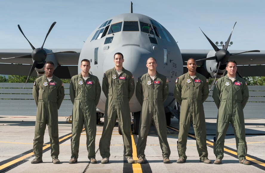 The aircrew of the 28th and final C-130J to be delivered to the 317th Airlift Group, stand in front of the aircraft July 25, 2013, at the Lockheed Martin flight line in Marietta, Ga. (Courtesy Photo)