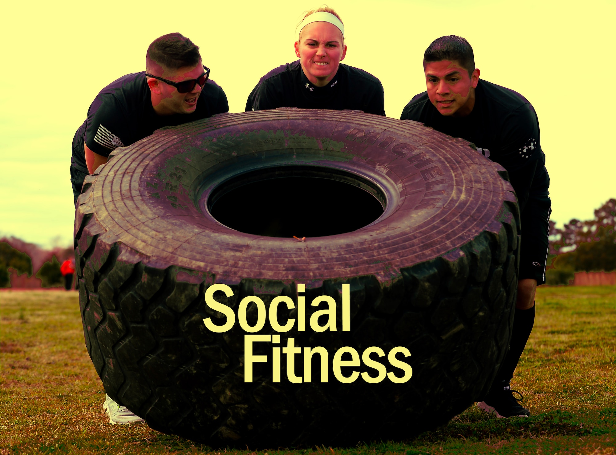 The idea of social fitness involves becoming a key portion of society and learning how to contribute. Because of the unique challenges of the military lifestyle, social fitness is critical to a Service member’s life. (U.S. Air Force graphic by Airman 1st Class Victoria H. Taylor/Photo by Senior Airman Kayla Newman)