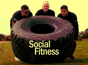 The idea of social fitness involves becoming a key portion of society and learning how to contribute. Because of the unique challenges of the military lifestyle, social fitness is critical to a Service member’s life. (U.S. Air Force graphic by Airman 1st Class Victoria H. Taylor/Photo by Senior Airman Kayla Newman)