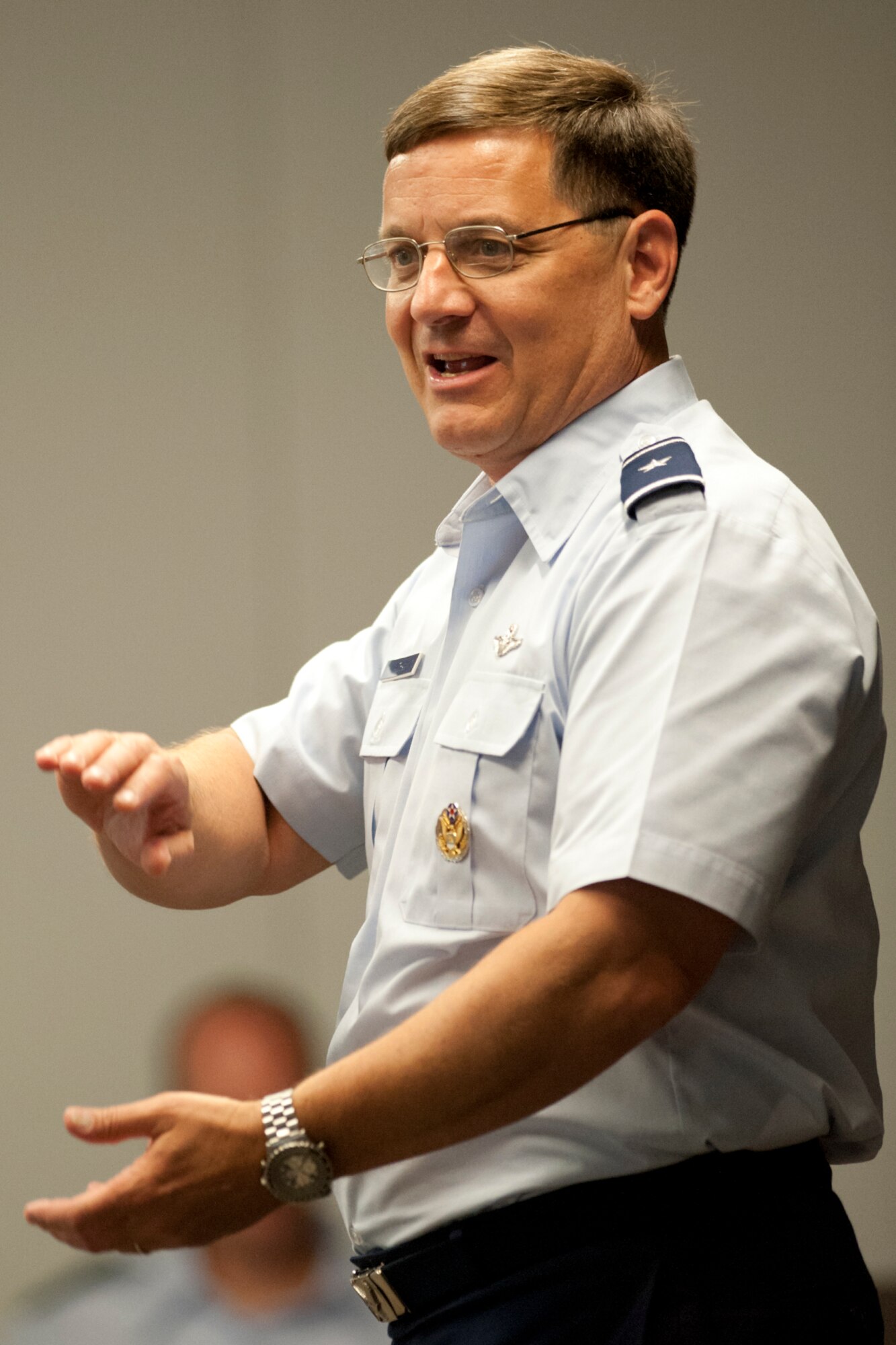 Brig. Gen. James C. Witham, deputy director of the Air National Guard, addresses members of the Air Directorate Field Advisory Council at Joint Base Andrews, Md., 23 July 2013. The ADFAC brings more than 20 Weapons SystemCouncils together to openly discuss policy, current issues and priorities. The information gleaned from the meeting will be desseminated throughout the ANG and used to improve readiness and relevancy. (U.S. Air National Guard photo by Master Sgt. Marvin R. Preston/RELEASED)