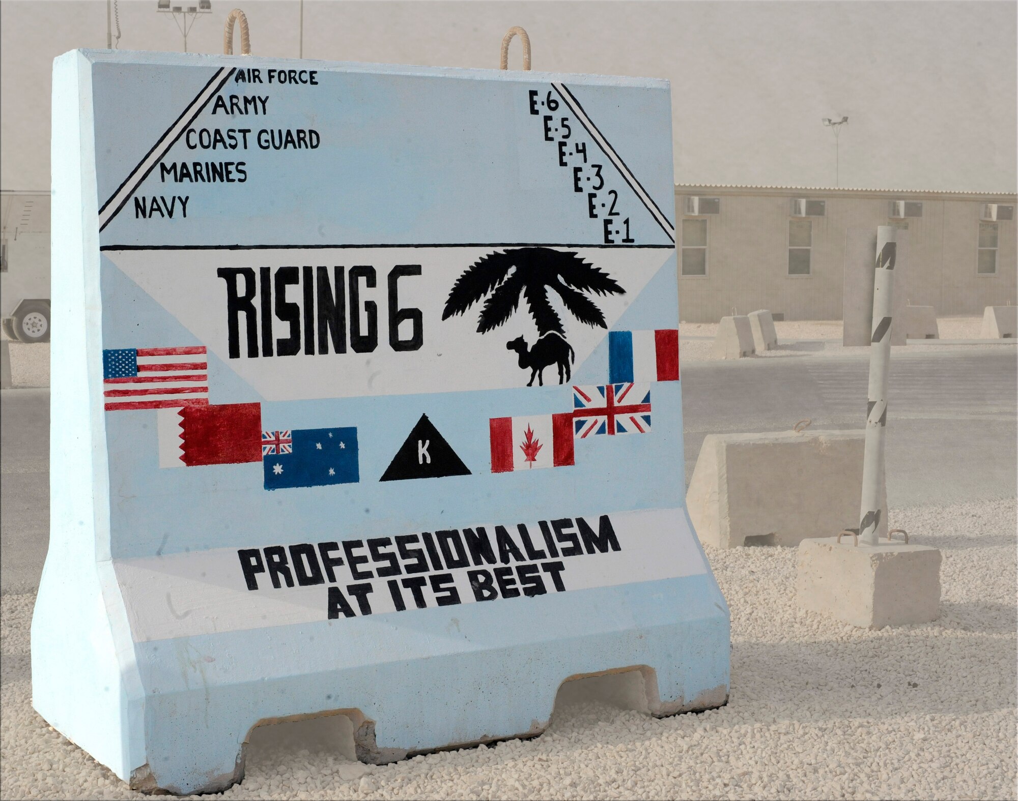 In deployed environments, many service members perform at increased stress levels, working longer hours in less than desirable conditions. Organizations at the 379th Air Expeditionary Wing here, like Rising Six, promote personal and professional development, and encourage camaraderie even in an expeditionary setting. (U.S. Air Force photo illustration/Senior Airman Bahja J. Jones)
