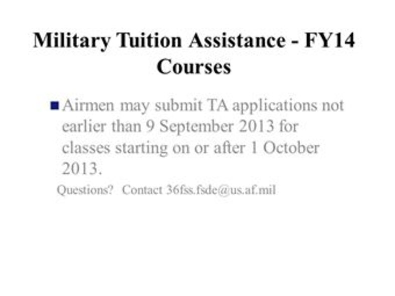29Jul2013 - Tuition Assistance
