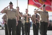 Sergeants Major Holly and Bradley Prafke made history by retiring together after having served in the Marine Corps for 30 years each during a dual retirement ceremony at the Marine Aviation Logistics Squadron 29 flight line, July 26. The Prafkes are the first Marines to reach the rank of sergeant major together and retire at the same ceremony.