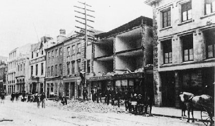 Charleston, S.C., in the aftermath of the earthquake that struck on Aug. 31, 1886.