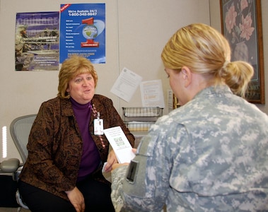 In the behavioral health office at Camp Atterbury, Ind., Dr. Marsha Rockey's job consists of assisting soldiers who may need psychological help. Soldiers can make an appointment or just walk in.