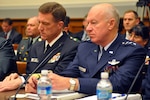 Lt. Gen. Bud Wyatt, the director of the Air National Guard, right, testifies before the House Armed Services Committee in Washington, D.C., on March 3, 2009. Its people are the Air National Guard's highest priority, Wyatt said.