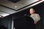 Army Maj. Gen. Peter M. Aylward, the director of the National Guard Bureau Joint Staff, speaks to conferees at the NGB Domestic Operations Conference March 3, 2009 in Baltimore, Md.