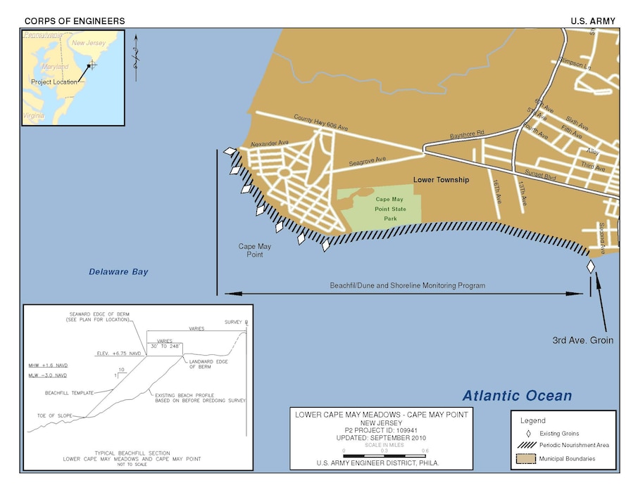 Lower Cape May Meadows – Cape May Point Project Index Map