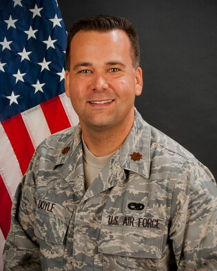 Portrait of U.S. Air Force Major Brian P. Doyle, commander of the 169th Maintenance Operations Flight at McEntire Joint National Guard Base, South Carolina Air National Guard, January 14, 2011.  (U.S. Air National Guard photo by Master Sgt. Marvin Preston/Released)
