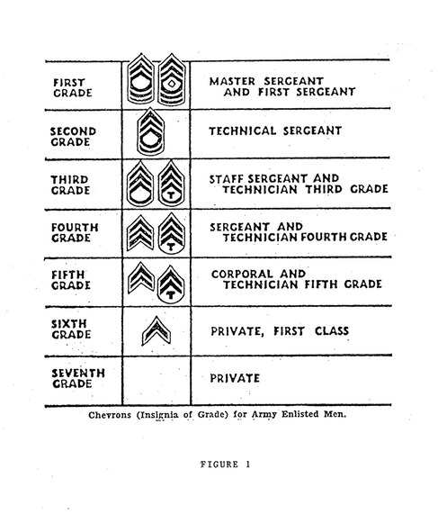 Figure 1. Chevrons (Insignia of. Grade) for Army Enlisted Men