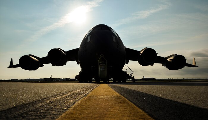 The first C-17 to enter the Air Force’s inventory arrived at Charleston Air Force Base in June 1993. The C-17 is capable of rapid strategic delivery of troops and all types of cargo to main operating bases or directly to forward bases in the deployment area. (U.S. Air Force photo/Airman 1st Class Michael Reeves)