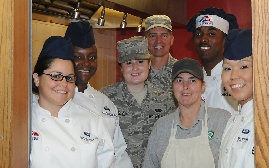 The Fly by Inn Flight Kitchen epitomized the 5th Bomb Wing commander's vision of mission ownership. This year, the facility served 26,000 customers, produced 380 meals and more than 5,000 flight meals. Additionally, they provided 24-hour operations for three exercises and stood-up the Alert Kitchen to increase feeding capability by 8,000 customers. (Courtesy photo) 