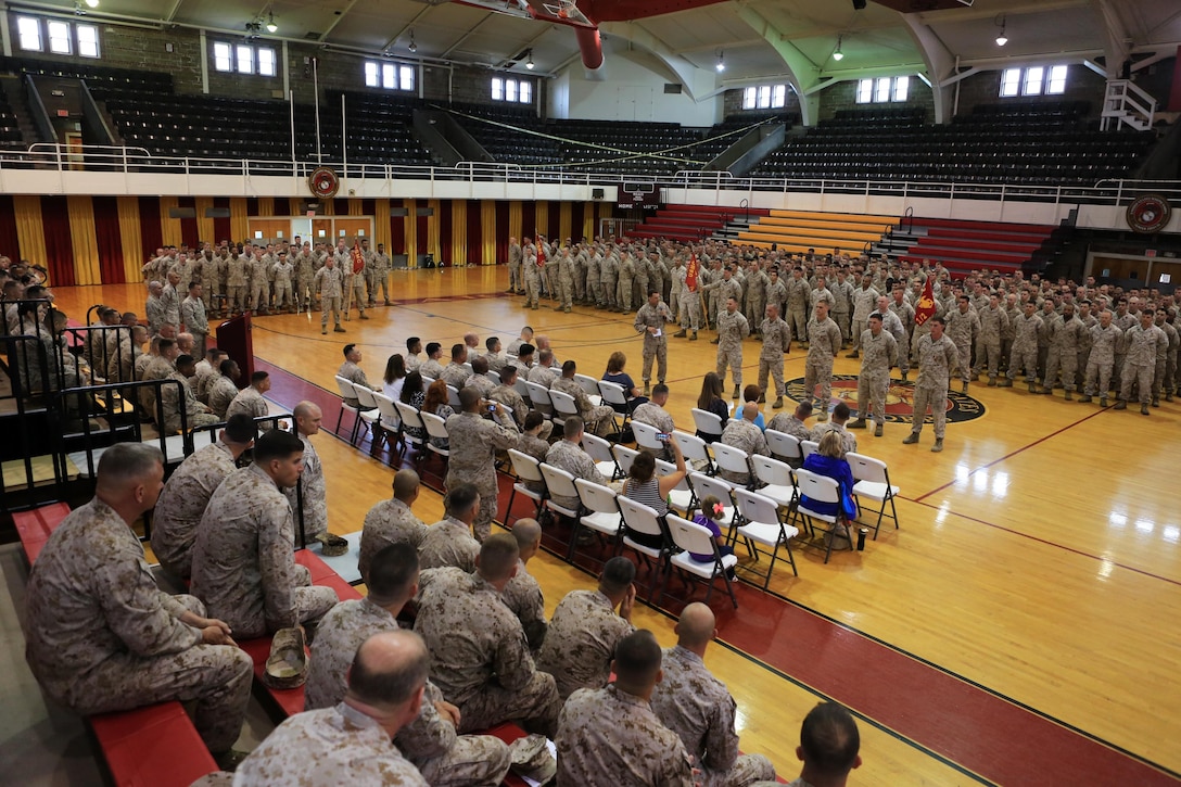 Five Marines receive Navy and Marine Corps Medals for heroism during an awards ceremony June 3, 2013, at Camp Lejeune, N.C. for actions taken during the 24th Marine Expeditionary Unit's 2012 deployment. The Navy and Marine Corps Medal is the highest non-combatant medal awarded by the Department of the Navy to member of the U.S. Navy and Marine Corps.


