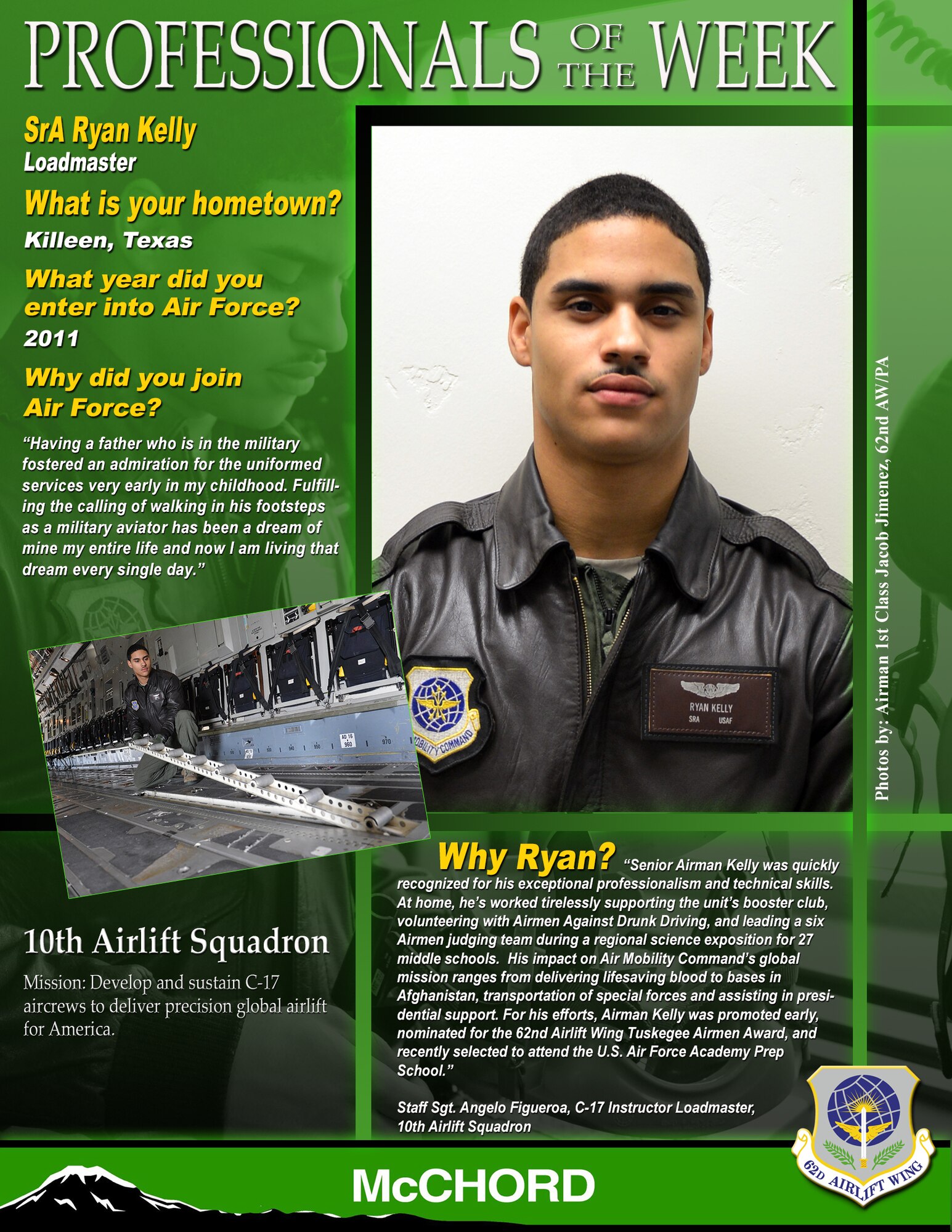 Senior Airman Ryan Kelly (U.S. Air Force graphic/Adamarie Lewis-Page) 