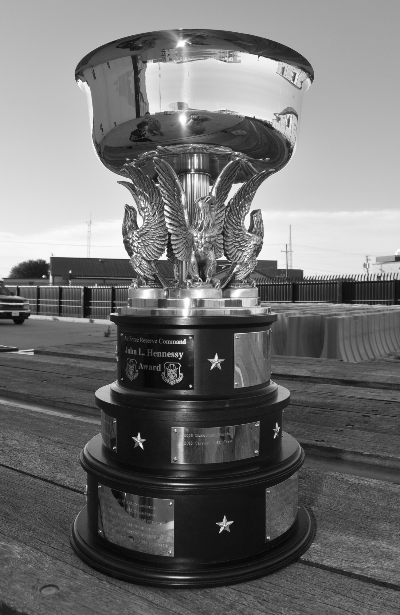 The 301st Sustainment Services Flight food services team won the 2013 John L. Hennessey Trophy Award competition for the Air Force Reserve Command. The Hennessy competition is in its 57th year but this year marks the first Hennessy win for the 301st. (U.S. Air Force photo/Staff Sgt. Samantha Mathison)