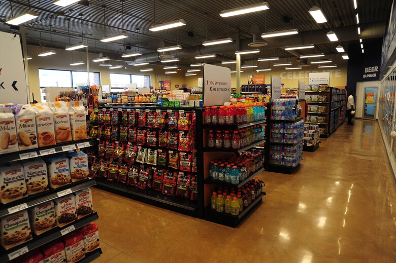 Customers shop at the newly opened Express shoppette on Joint Base Andrews, Md., May 29, 2013. Due to the new construction, Andrews team members should be aware the current gas station will be closing after transition to the new site is complete. (U.S. Air Force photo/Airman 1st Class Erin O’Shea)