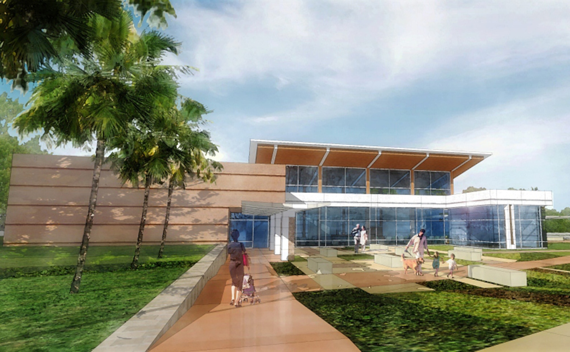 This rendering displays the new 96th Aerospace Medicine Squadron annex building, one of the many renovation projects currently taking place at Eglin Hospital. The new building, which is LEED-certified, will house flight medicine, inpatient records and public health. It is scheduled for completion in September 2013. (Courtesy Illustration/J.E. Dunn)