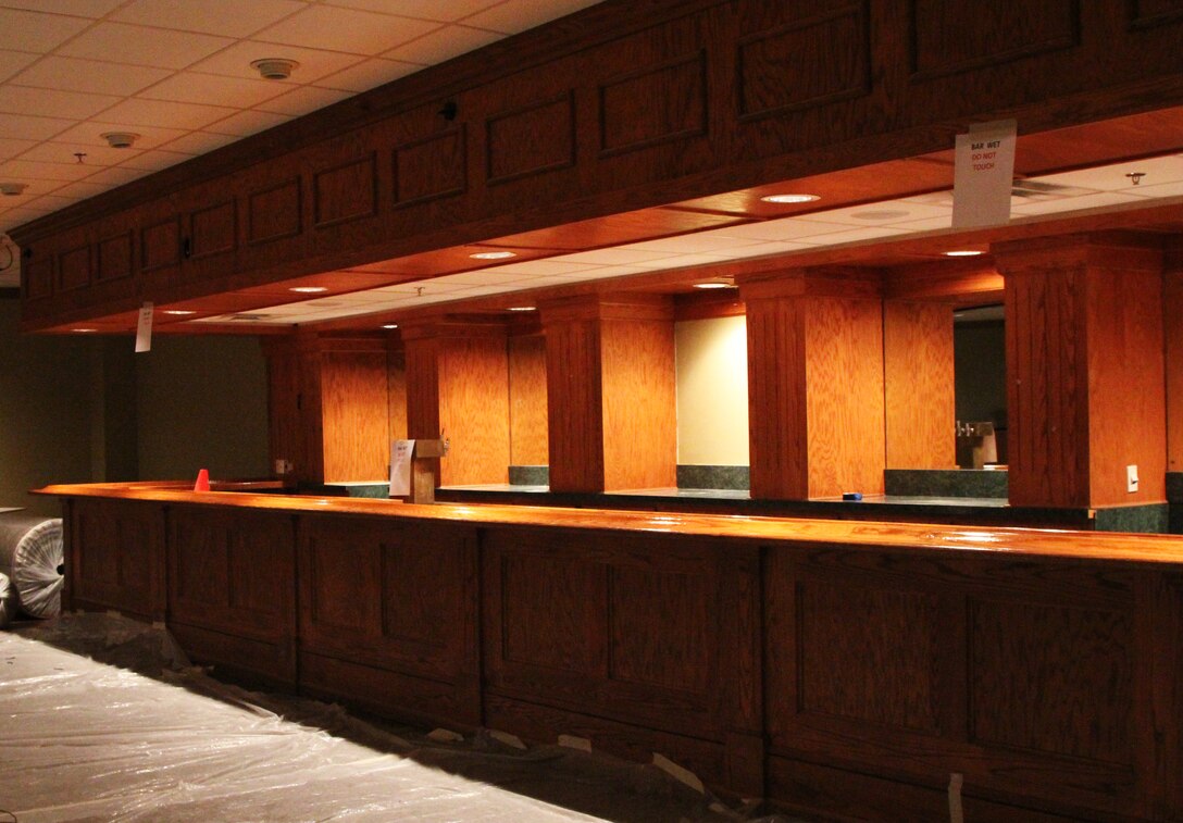 The new bar installed at the NCO Club.