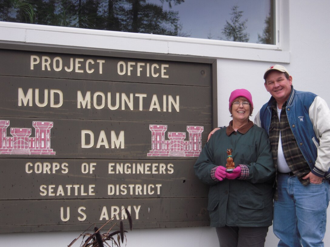 Jeff Fersner has had an interesting two years. This cost engineer has endured some tough times but has thrived. Here, Jeff and his wife, Mary, visit another Corps project in Seattle.