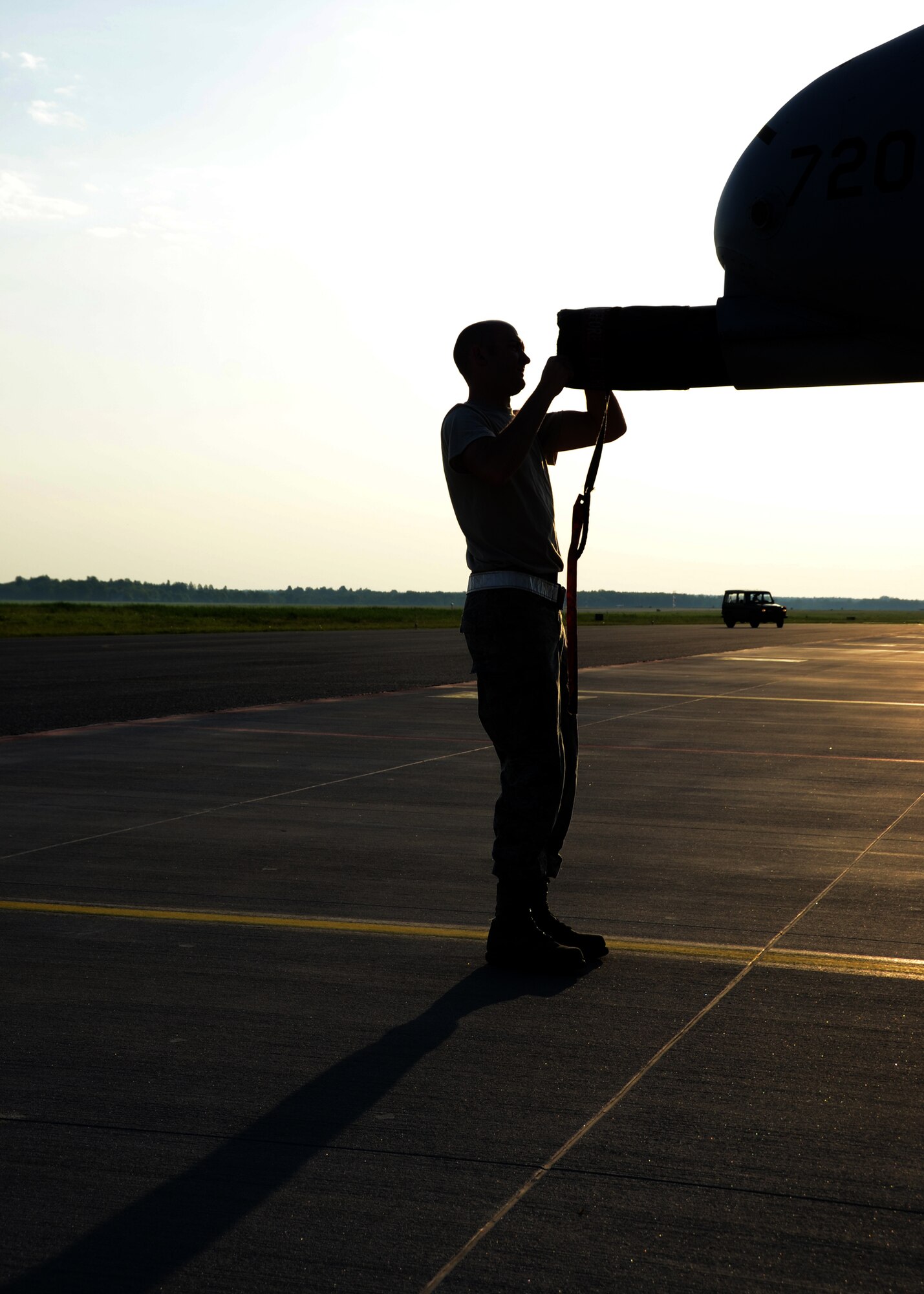 U.S. Air Force Senior Airman Bryan Sieling, a crew chief assigned to 175th Aircraft Maintenance Squadron, Maryland Air National Guard, prepares to launch an A-10C Thunderbolt II for a training mission at the start of Saber Strike at Amari Air Base, Estonia on June 3, 2013. Saber Strike 2013 is a multinational exercise involving approximately 2,000 personnel from 14 countries and is designed to improve NATO interoperability and strengthen the relationships between military forces of the U.S., Estonia and other participating nations. (U.S. Air National Guard photo by Staff Sgt. Benjamin Hughes)