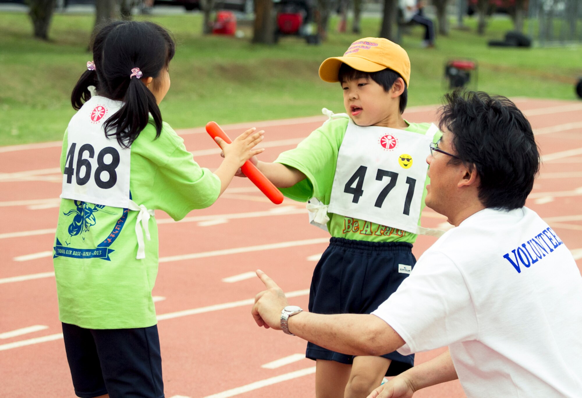 YOKOTA AIR BASE, Japan -- A Special Olympics athlete sets up his shot during the Kanto Plains Special Olympics held at Yokota Air Base, Japan, June 1, 2013. Yokota hosted the event for more than 150 athletes from 10 local schools. (U.S. Air Force photo by Senior Airman William Johnson)