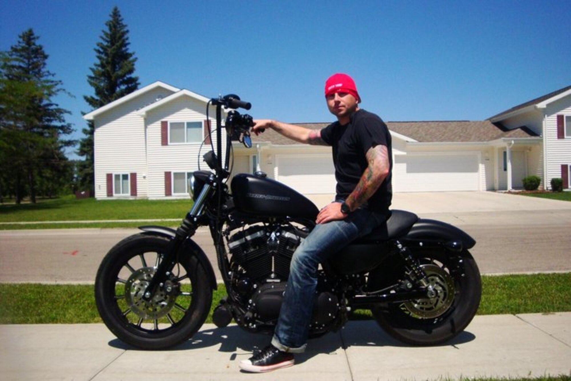 Tech. Sgt. Mark Hopkins, 319th Civil Engineer Squadron, has loved motorcycles his whole life, but on May 27, 2012, he was involved in a motorcycle accident that nearly ended his life. Blood tests from Altru Hospital showed that Hopkins had a blood alcohol level about twice the legal limit when the accident occurred, and he was wearing a helmet not approved by the Department of Transportation. (Courtesy photo)