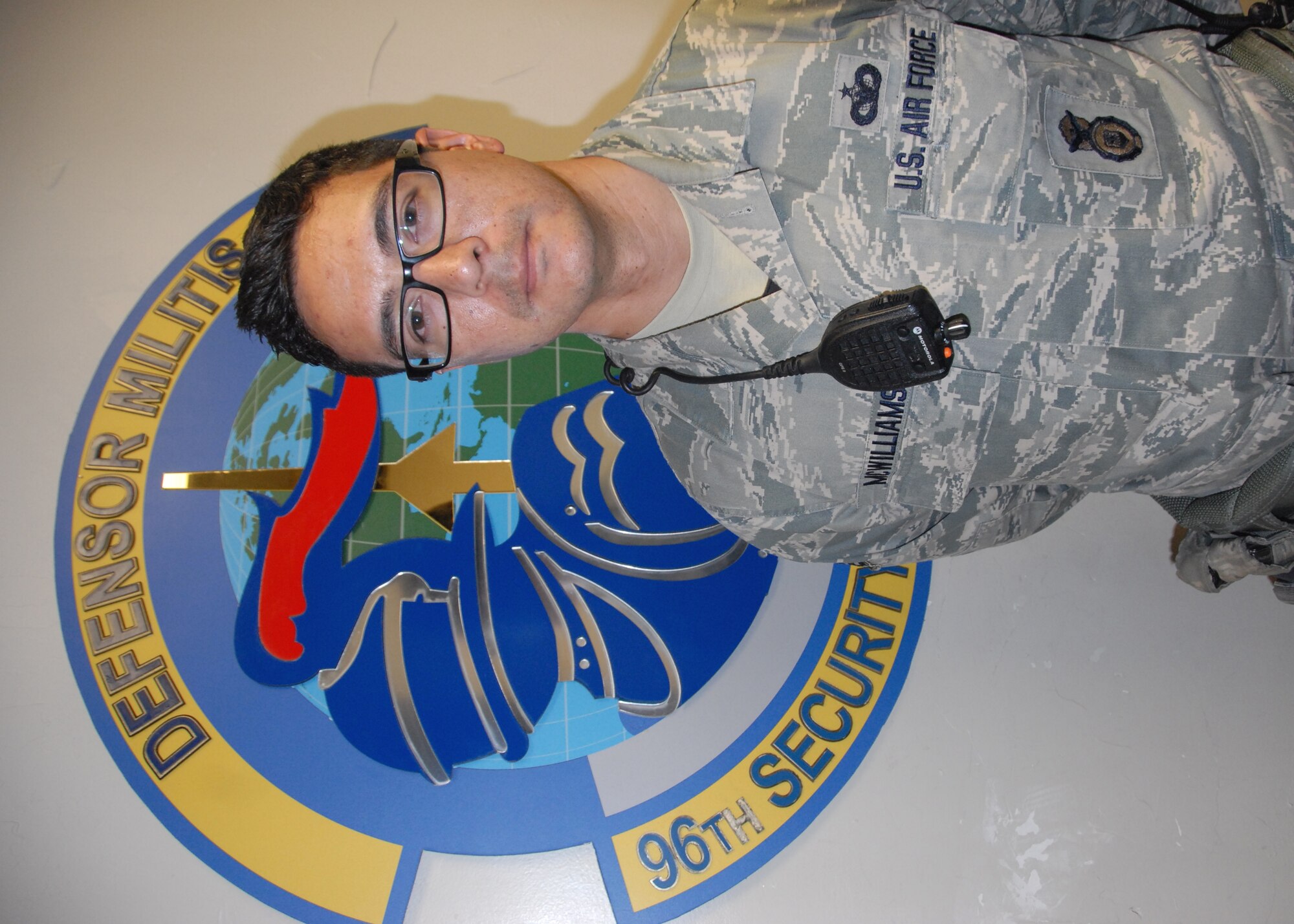 Tech. Sgt. Jason McWilliams, a member of the 96th Security Forces Squadron here, was recently named the 2012 Okaloosa Law Enforcement Officer of the Year. (U.S. Air Force photo/Kevin Gaddie)