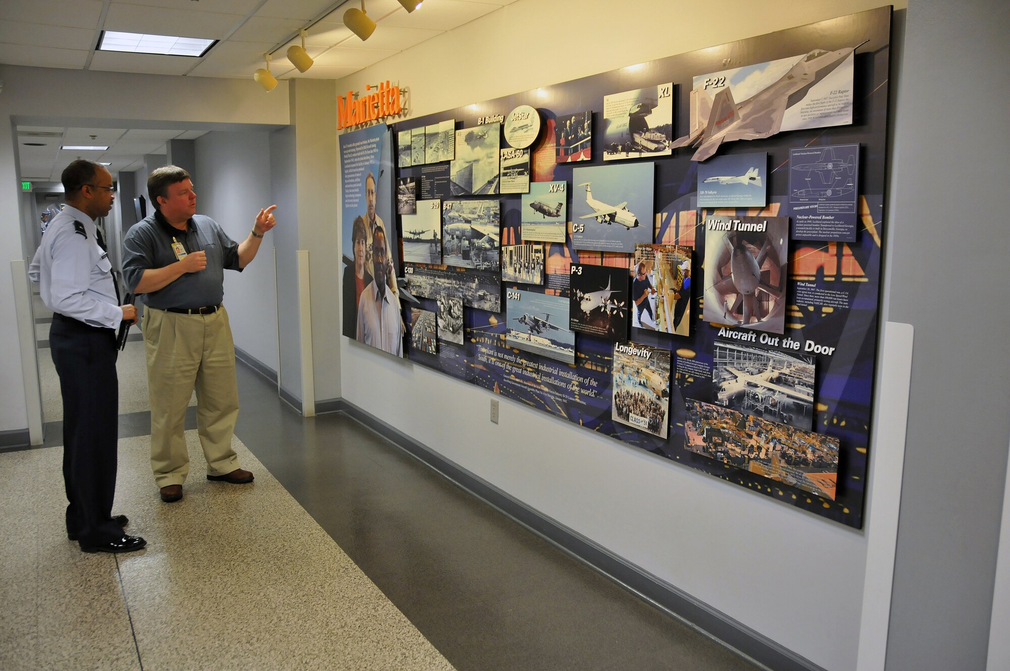 Brig. Gen. Curtis L. Williams, 22nd Air Force vice commander, visited Lockheed Martin’s Marietta plant on June 3 as an orientation and overview to his duties as a senior 22nd AF official. (U.S. Air Force photo/Senior Airman Elizabeth Van Patten)