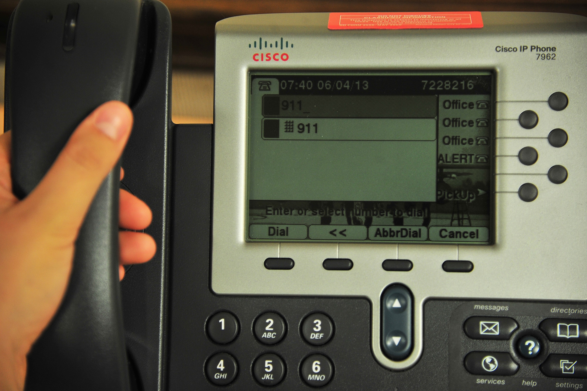 The Enhanced 911 System (E911), an upgrade to Team Seymour’s telephone emergency response system, is set to take action mid-July. According to Sean Quinby, 4th Civil Engineer Squadron fire emergency services flight chief, E911 is expected to reduce the response time of emergency services personnel when 911 is dialed from a landline on base. (U.S. Air Force photo by Airman 1st Class Aubrey White/Released)