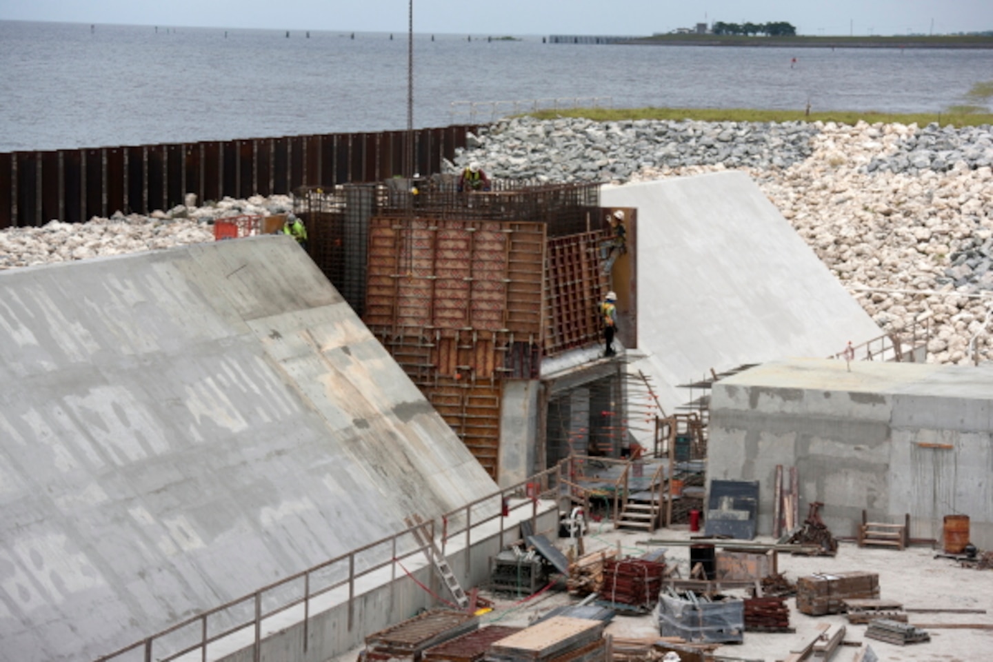 Rehabilitation work continues at Herbert Hoover Dike, with the replacement of more than 30 water control structures around the lake, similar to the Culvert 11 site pictured above.  Jacksonville District plans to continue work to replace these structures through 2018. 
