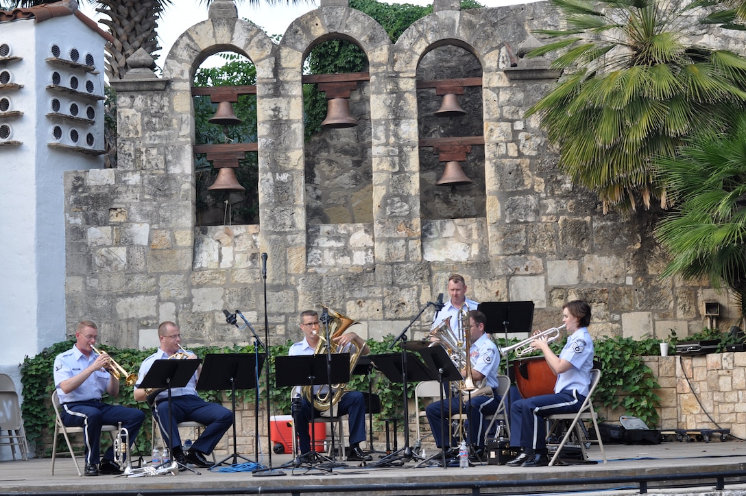 Gateway Brass performs a Memorial Day Tribute concert at La Vallita's Arneson River Theater