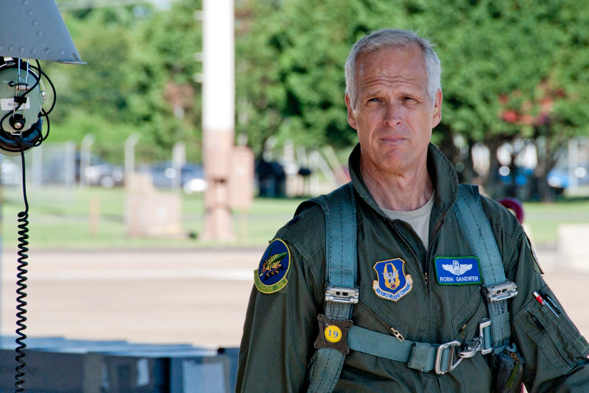 U.S. Air Force Lt. Col. Robin Sandifer, pilot, 47th Fighter Squadron performs his pre-flight checks on an A-10 Thunderbolt II before a flight at Barksdale Air Force Base, La., June 3, 2013. Colonel Sandifer is piloting one of six A-10s being transferred to Davis-Monthan Air Force Base, Ariz. The transfer of the A-10s from Barksdale is due to the recent Force Structure Action Implementation Plan that dictates the 917th Fighter Group at Barksdale will be inactivated this year on the last day of September. (U.S. Air Force photo by Master Sgt. Jeff Walston)